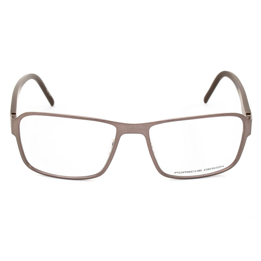 Porsche Brown Metal Frames – Square Prescription-Ready Glasses