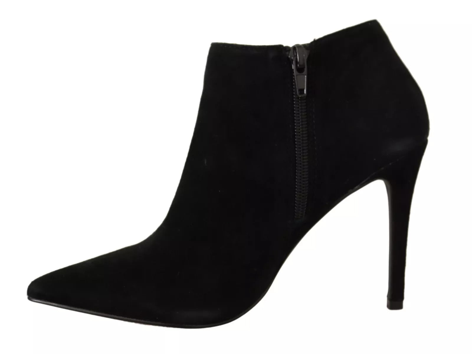 Steve Madden Black Suede Leather Stiletto Heel Boots