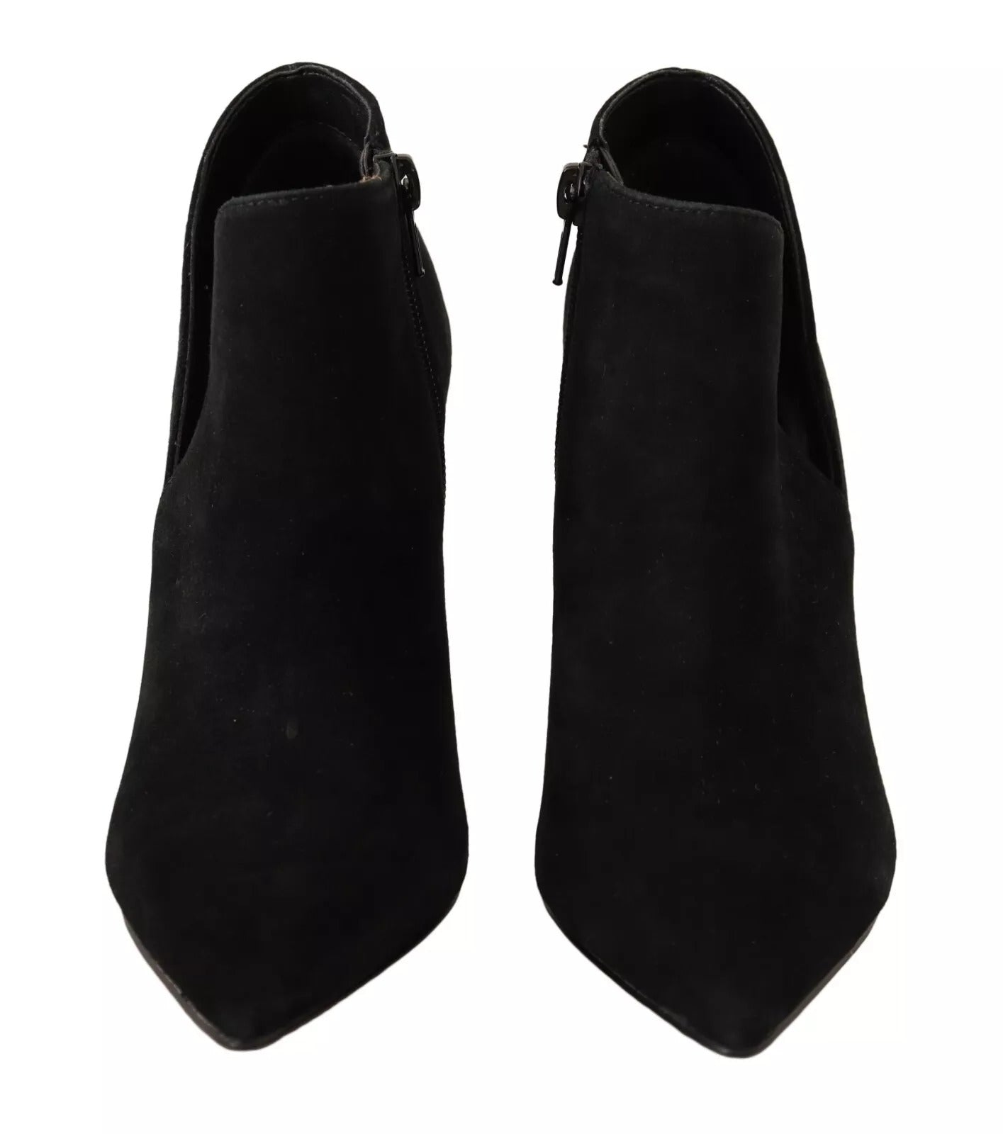 Steve Madden Black Suede Leather Stiletto Heel Boots