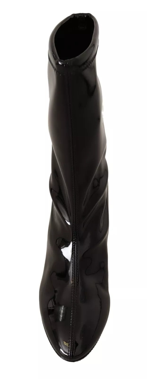 Stuart Weitzman Black Patent Leather High Heels Boots