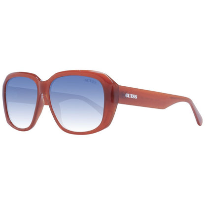 GUESS Women’s Sunglasses – Copper Square Frame with Blue Gradient Lenses, 58mm