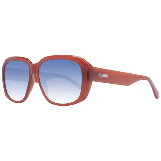 GUESS Women’s Sunglasses – Copper Square Frame with Blue Gradient Lenses, 58mm