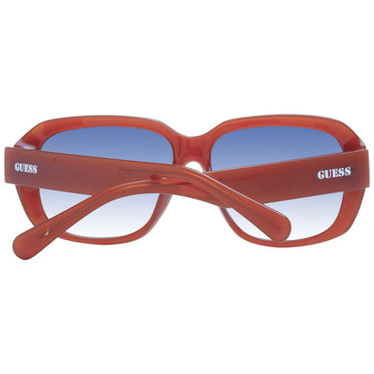 GUESS Women’s Sunglasses – Copper Square Frame with Blue Gradient Lenses, 58mm
