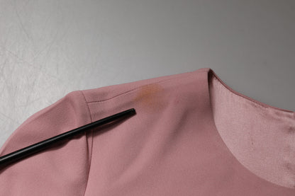 Dolce & Gabbana Pink A-line Flare Viscose 3/4 Sleeves Dress
