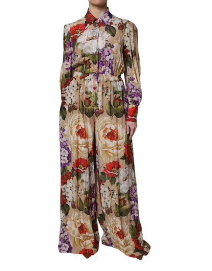 Dolce & Gabbana Multicolour Floral Wide Leg Jumpsuit