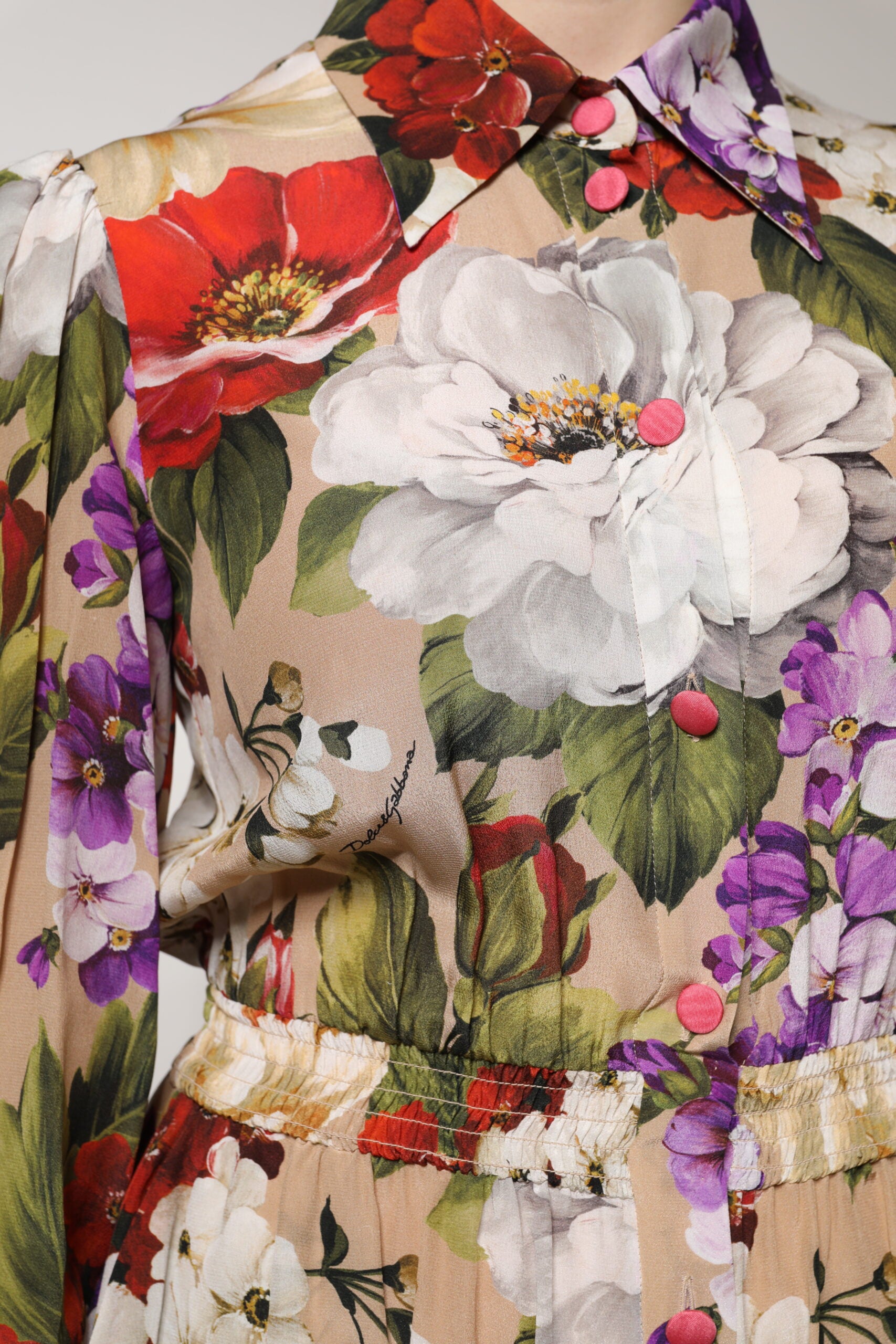 Dolce & Gabbana Multicolour Floral Wide Leg Jumpsuit