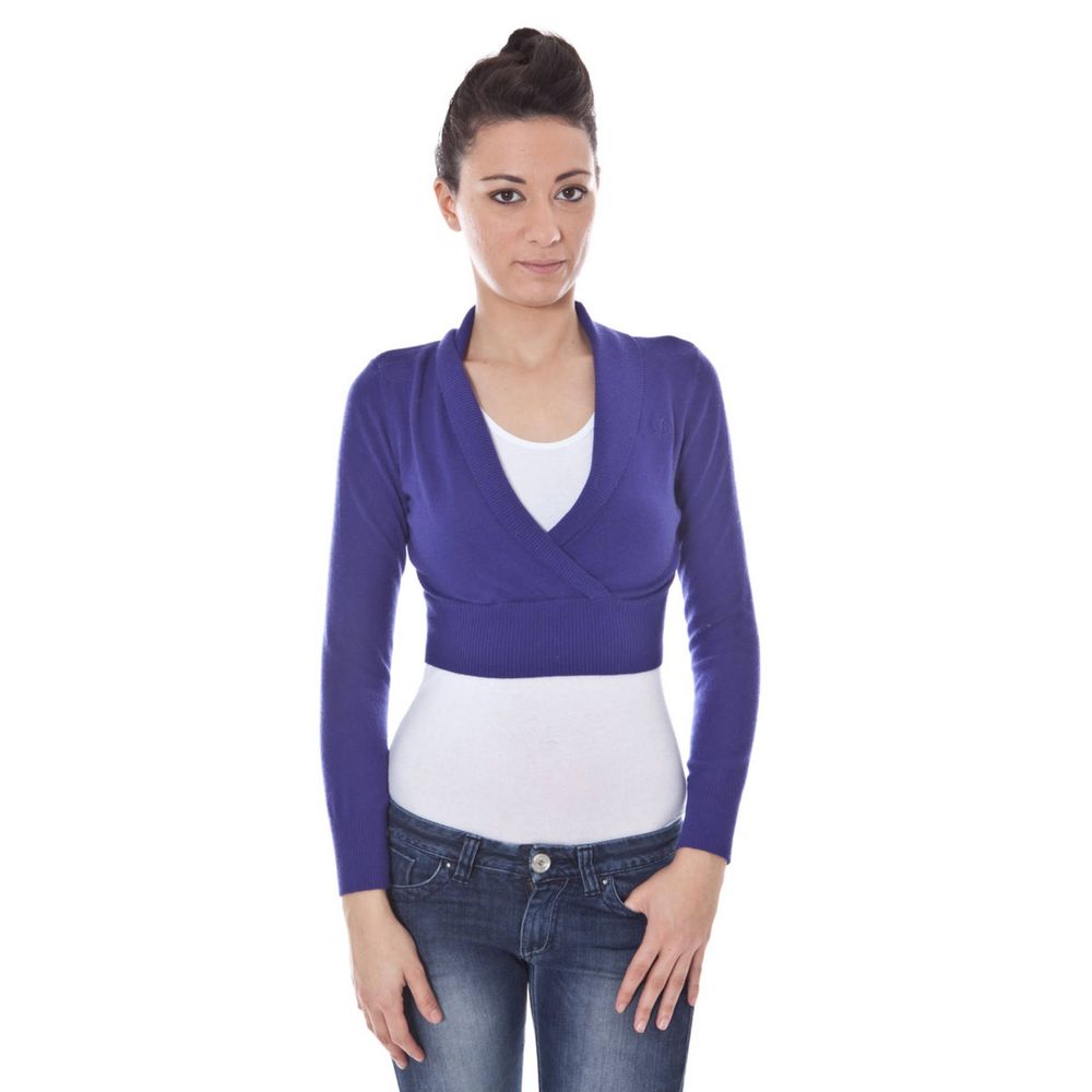 Datch Purple Wool Shrug - Stylish Warmth with Elegant Design