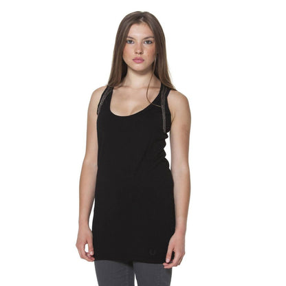 Fred Perry Black Polyester Unisex Tank