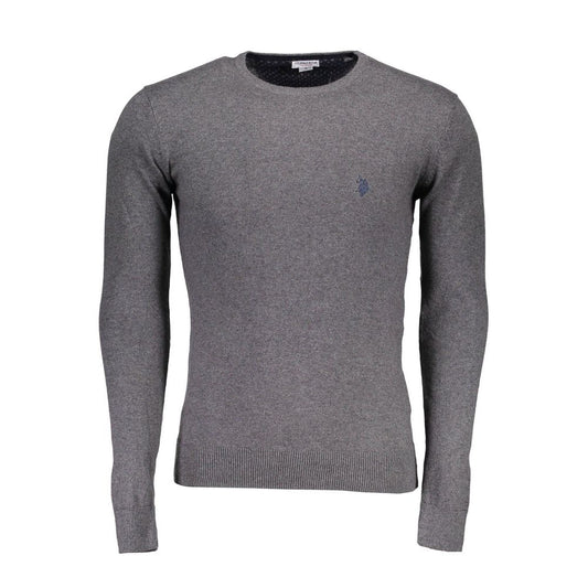 U.S. POLO ASSN. Men's Gray Cotton Slim Fit Sweater