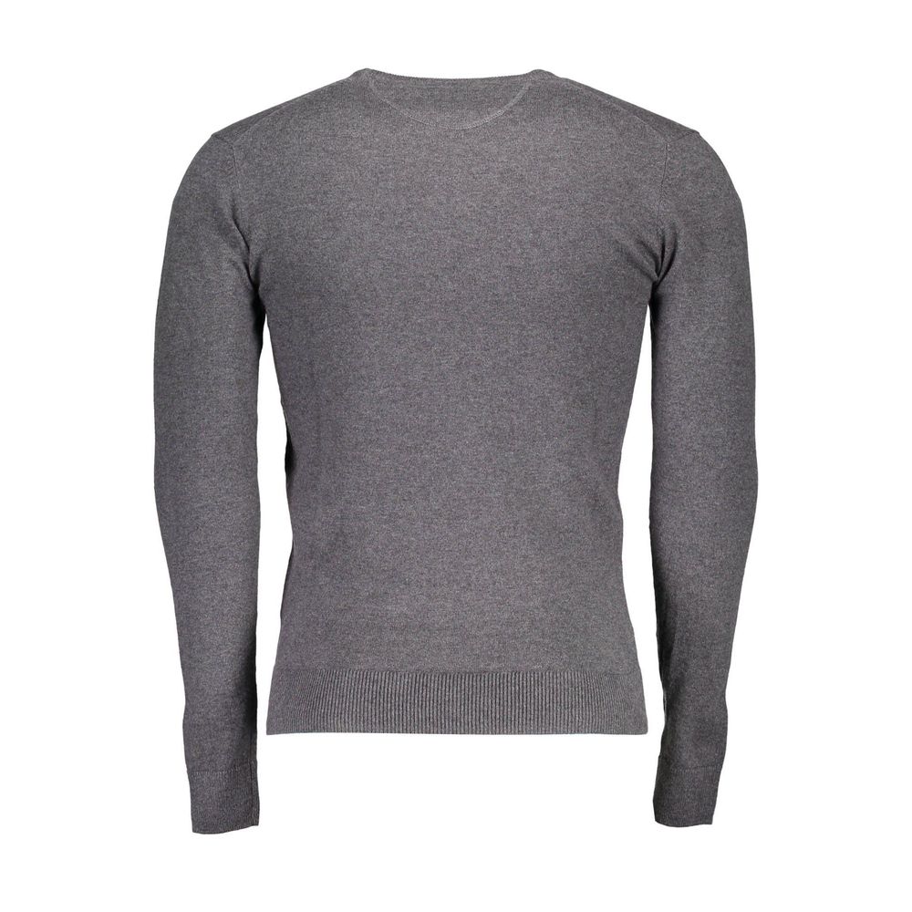 U.S. POLO ASSN. Men's Gray Cotton Slim Fit Sweater