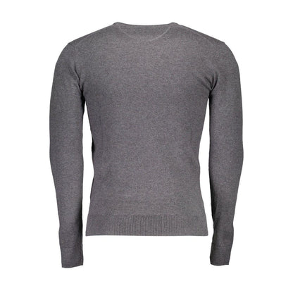 U.S. POLO ASSN. Men's Gray Cotton Slim Fit Sweater