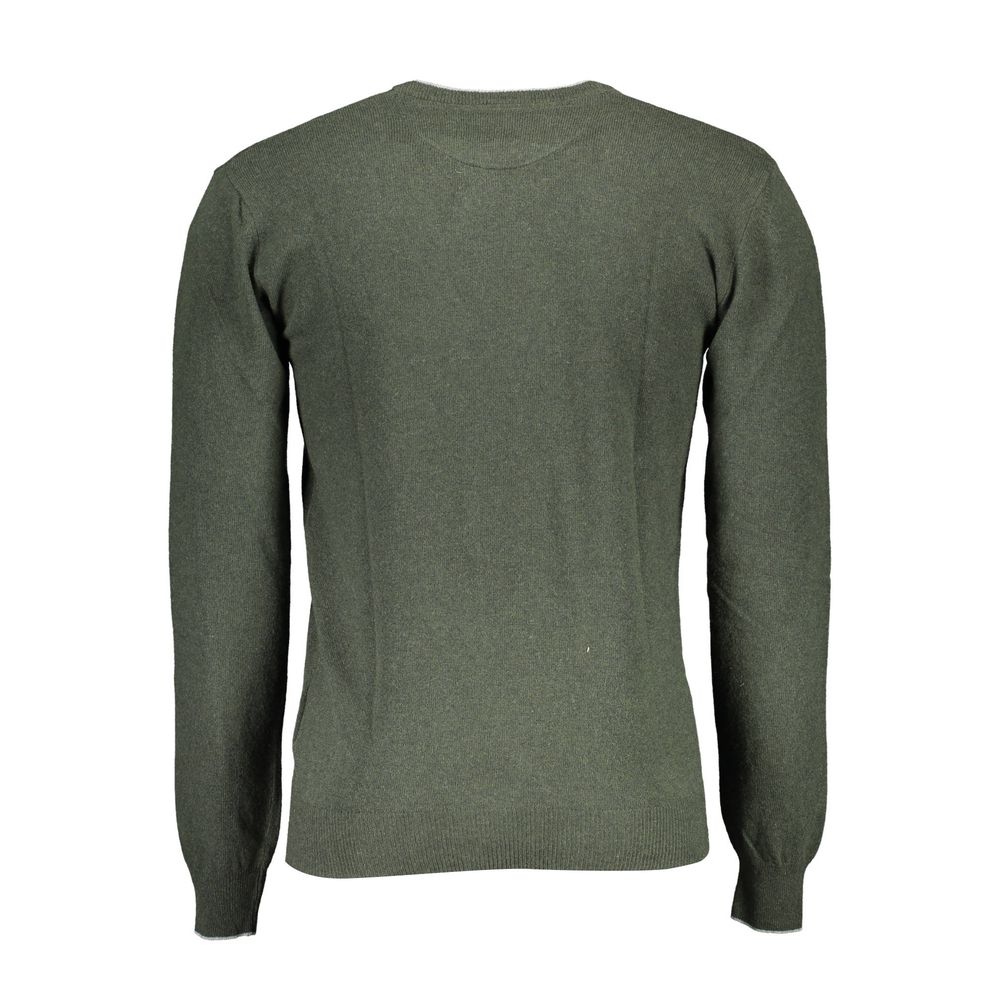 U.S. POLO ASSN. - Men's Green Wool Round Neck Sweater