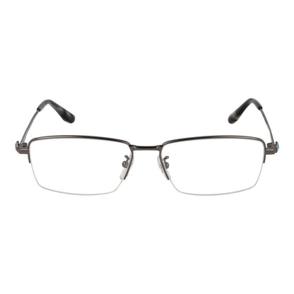 BMW Silver Men's Optical Frames – Rectangle Demo-Lens Glasses