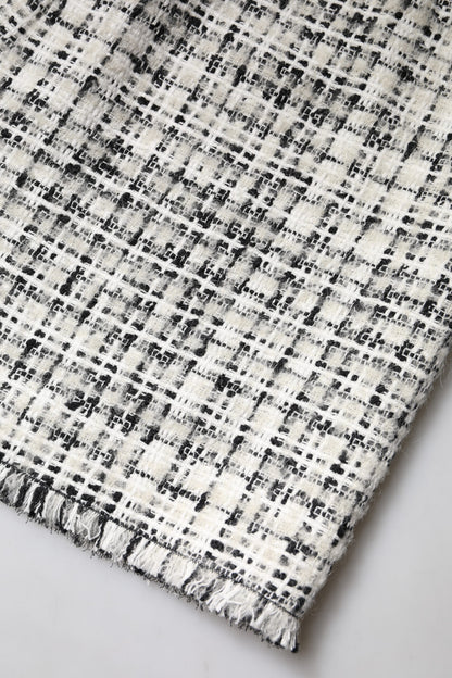 Dolce & Gabbana High Waist Tartan Tweed Mini Skirt