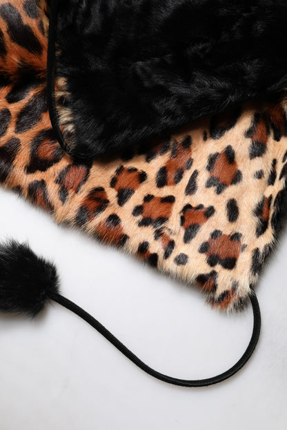 Dolce & Gabbana Black Lamb Fur Short Coat for Women