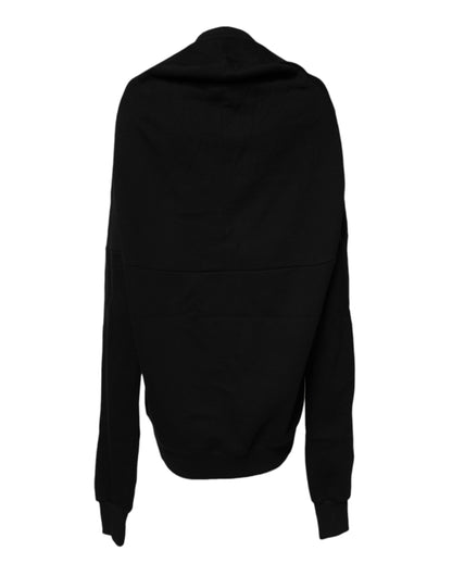 Dolce & Gabbana Black Cotton Crew Neck Sweatshirt