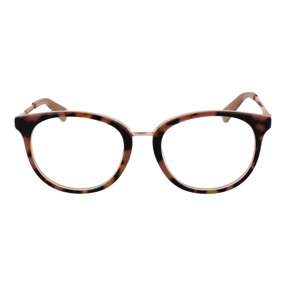 Guess Brown Unisex Optical Frames – Round Demo-Lens Design