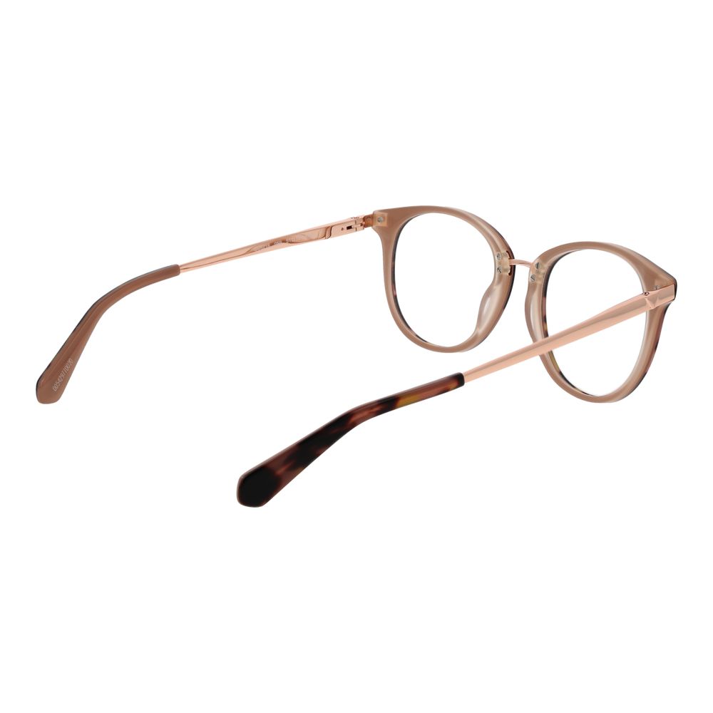 Guess Brown Unisex Optical Frames – Round Demo-Lens Design