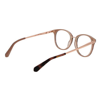 Guess Brown Unisex Optical Frames – Round Demo-Lens Design