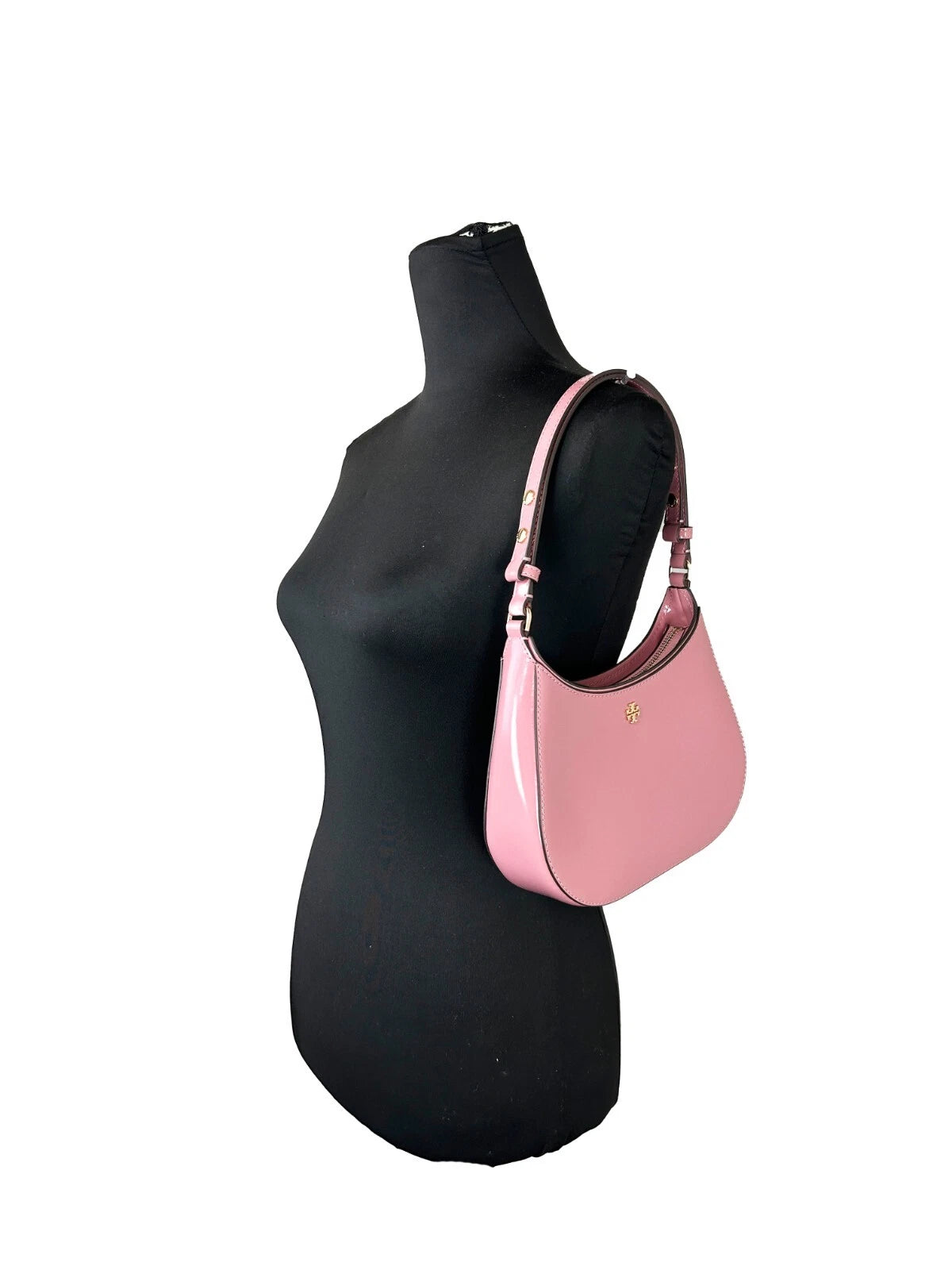 Tory Burch Patent Emerson Small Shoulder Bag in Pink