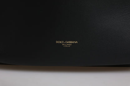 Dolce & Gabbana Black DG Leather Logo Print Travel Backpack Bag