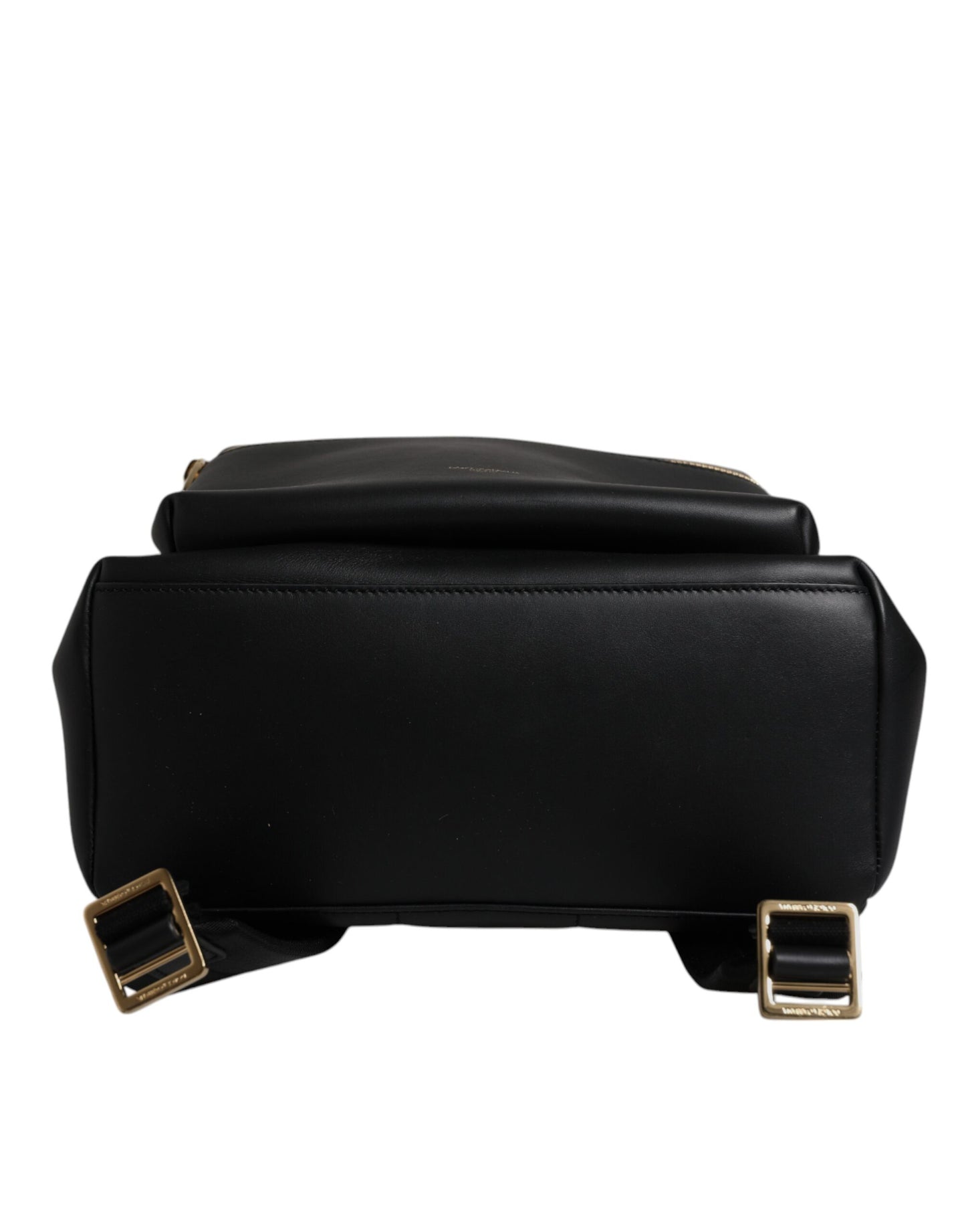 Dolce & Gabbana Black DG Leather Logo Print Travel Backpack Bag