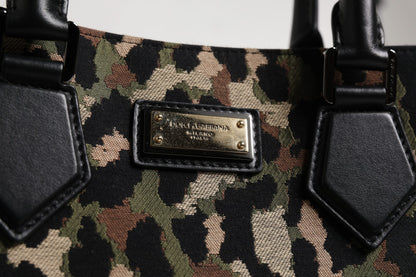 Dolce & Gabbana Multicolour Leopard Shopping Tote Shoulder Bag