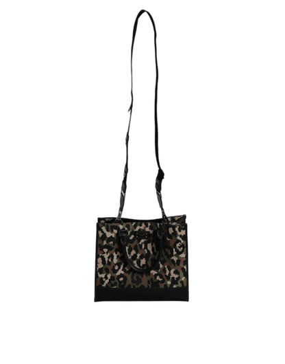 Dolce & Gabbana Multicolour Leopard Shopping Tote Shoulder Bag