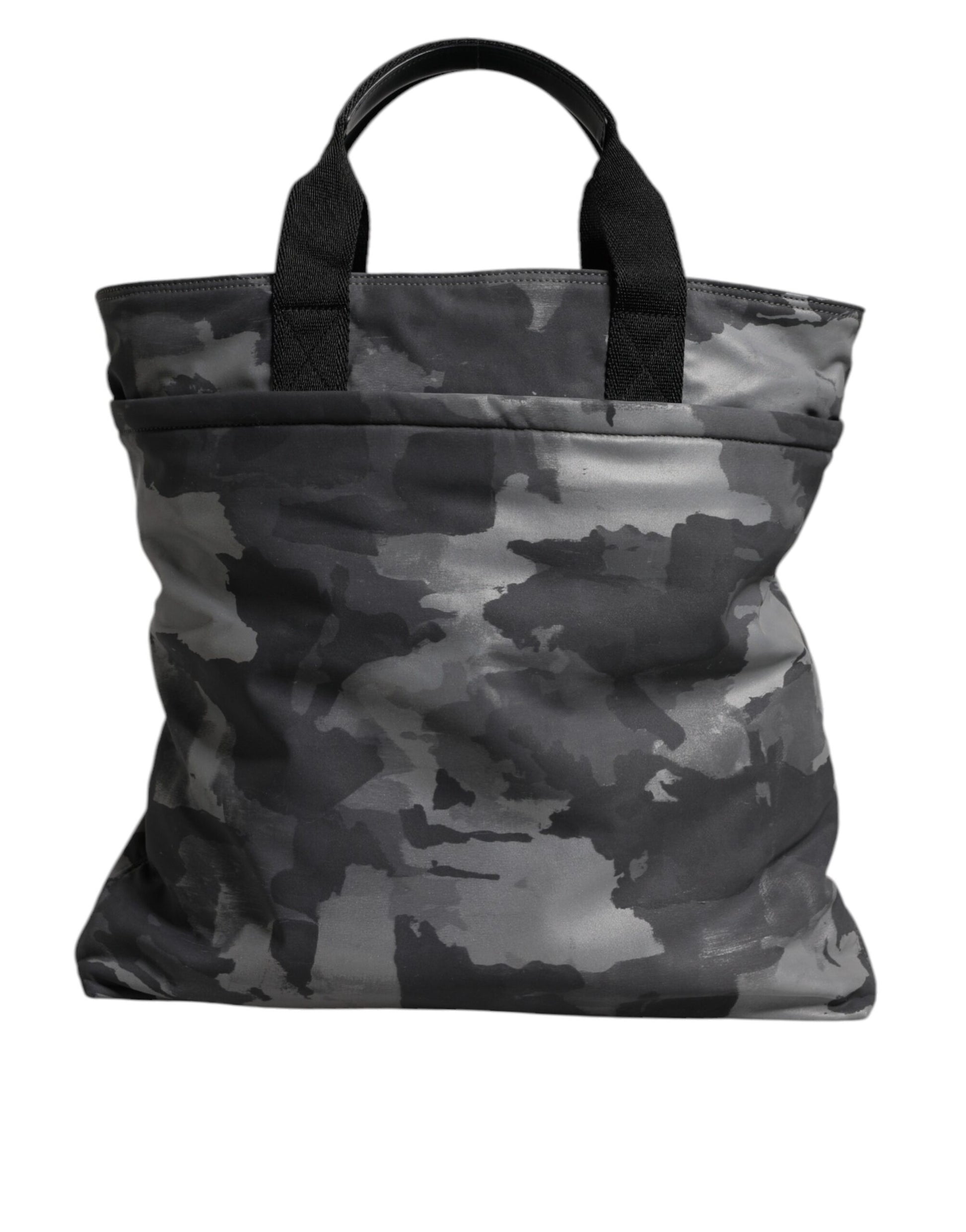 Dolce & Gabbana Black Camouflage Shoulder Strap Logo Plaque Bag