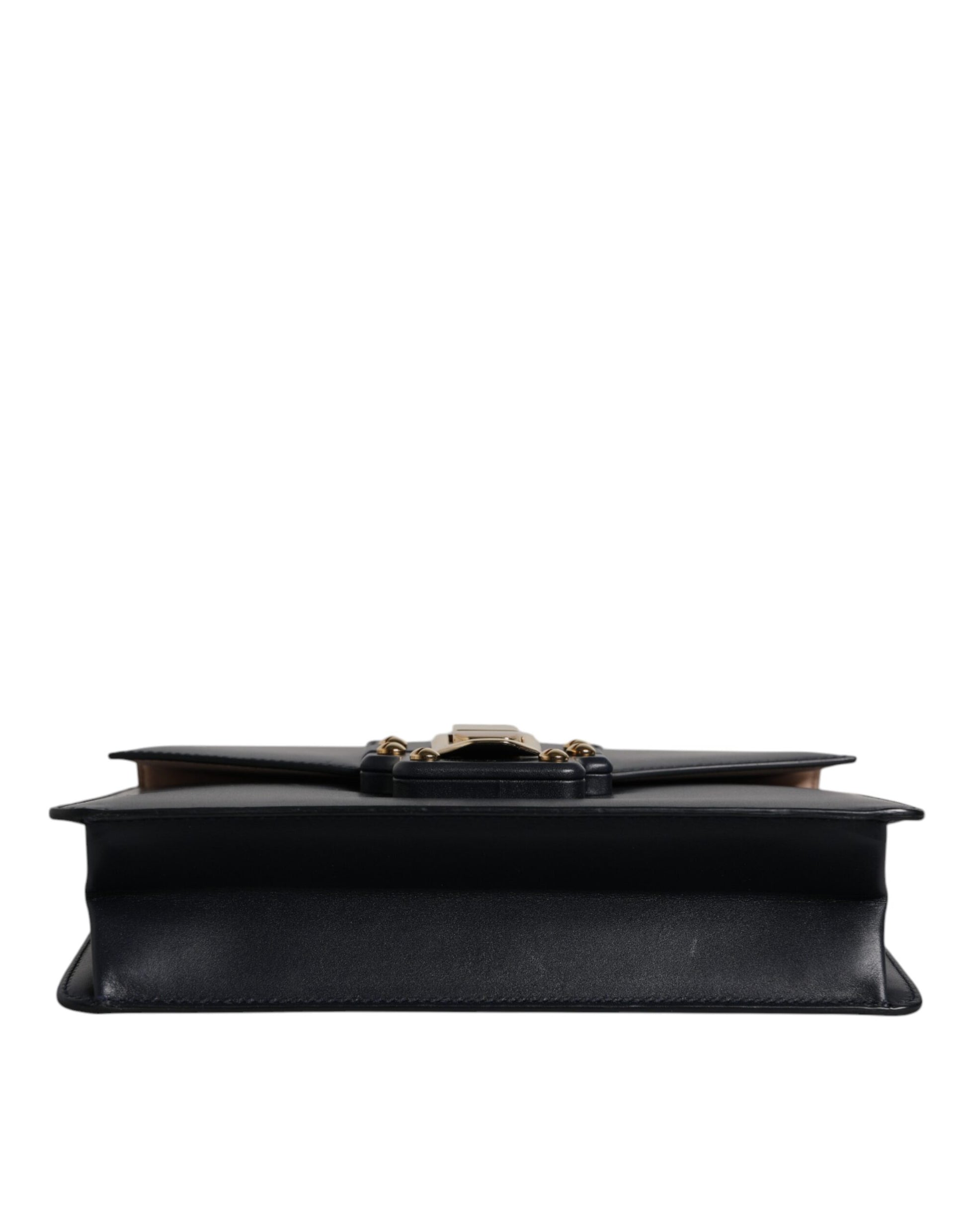 Dolce & Gabbana Black Calfskin Leather Shoulder Strap Bag
