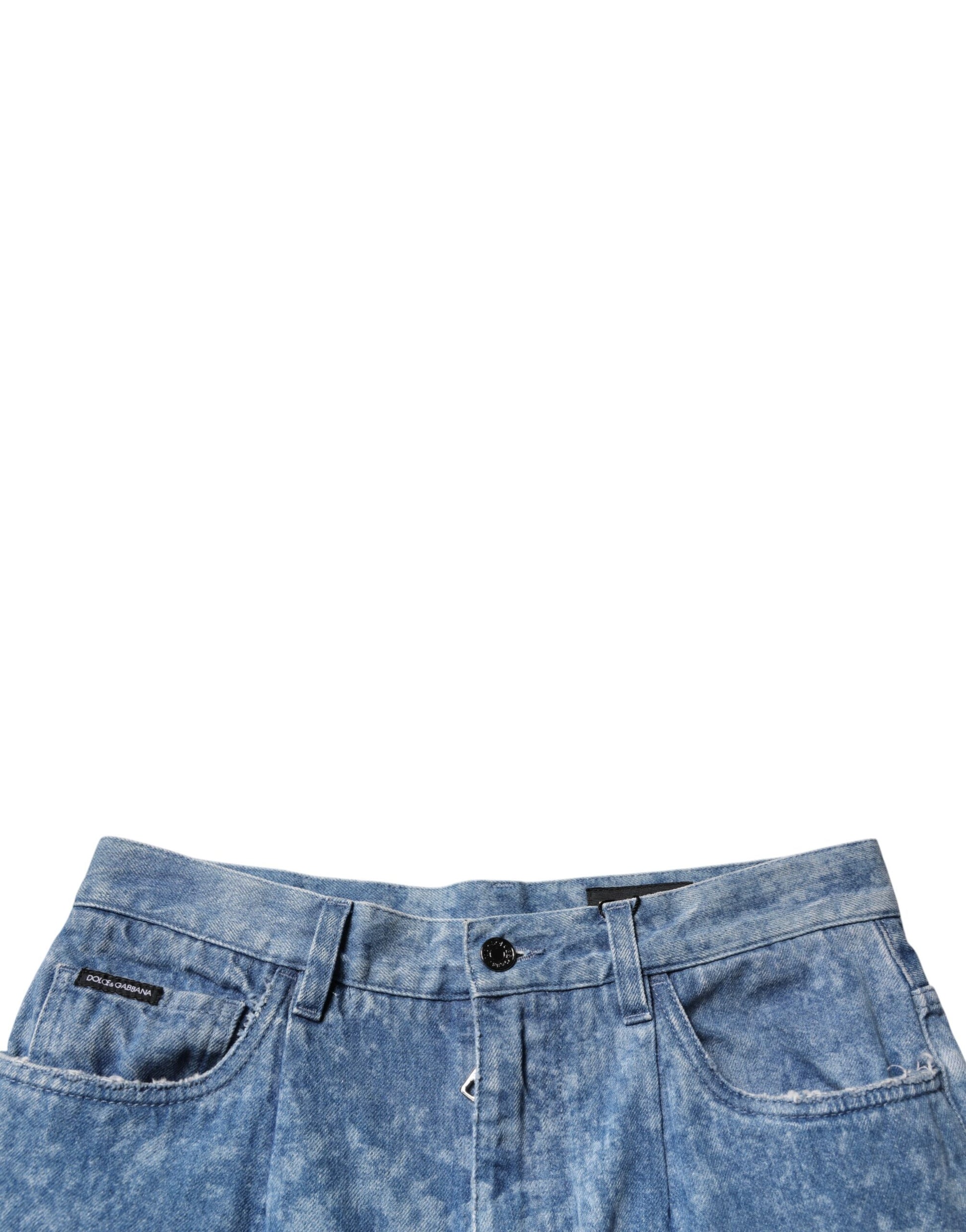 Dolce & Gabbana Blue Tie Dye Cotton Skinny Denim Jeans