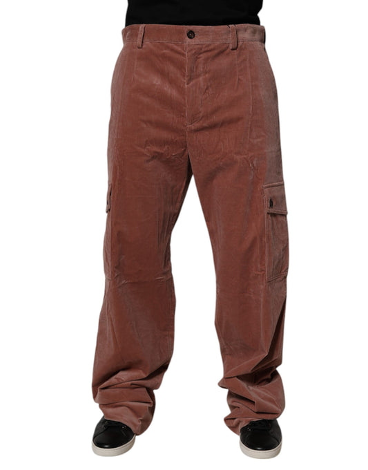 Dolce & Gabbana Brown Corduroy Cotton Cargo Denim Jeans