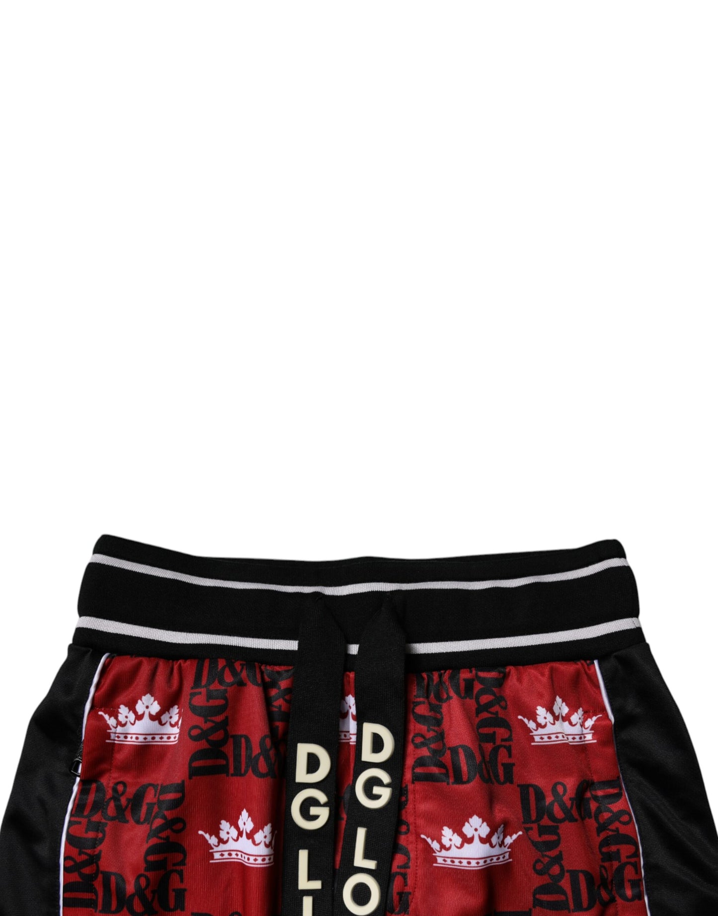 Dolce & Gabbana Red Crown Logo Monogram Men Sweatpants