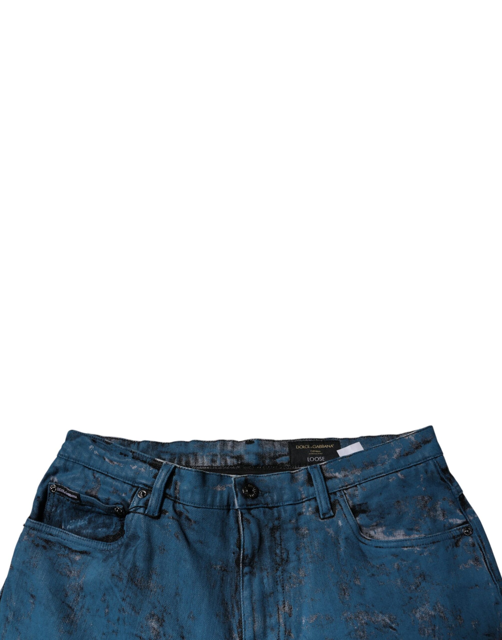 Dolce & Gabbana Blue Tie Dye Cotton Skinny Denim Jeans