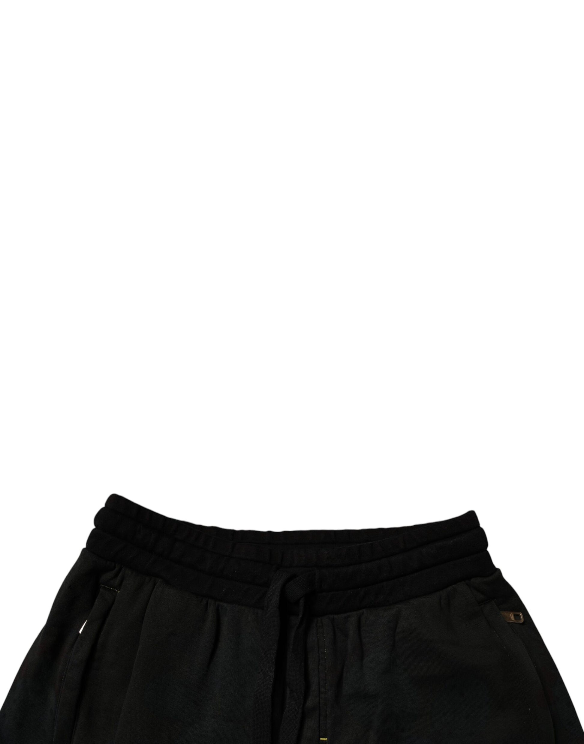 Dolce & Gabbana Black Cotton Sweatshorts for Men