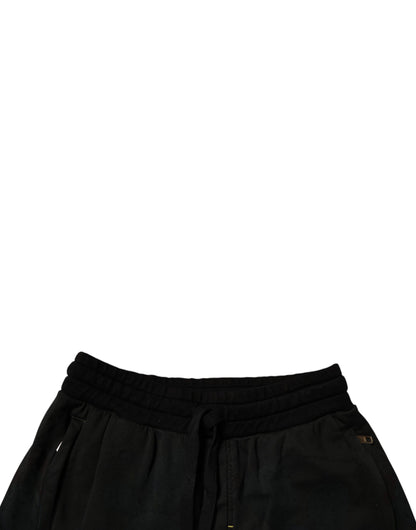 Dolce & Gabbana Black Cotton Sweatshorts for Men