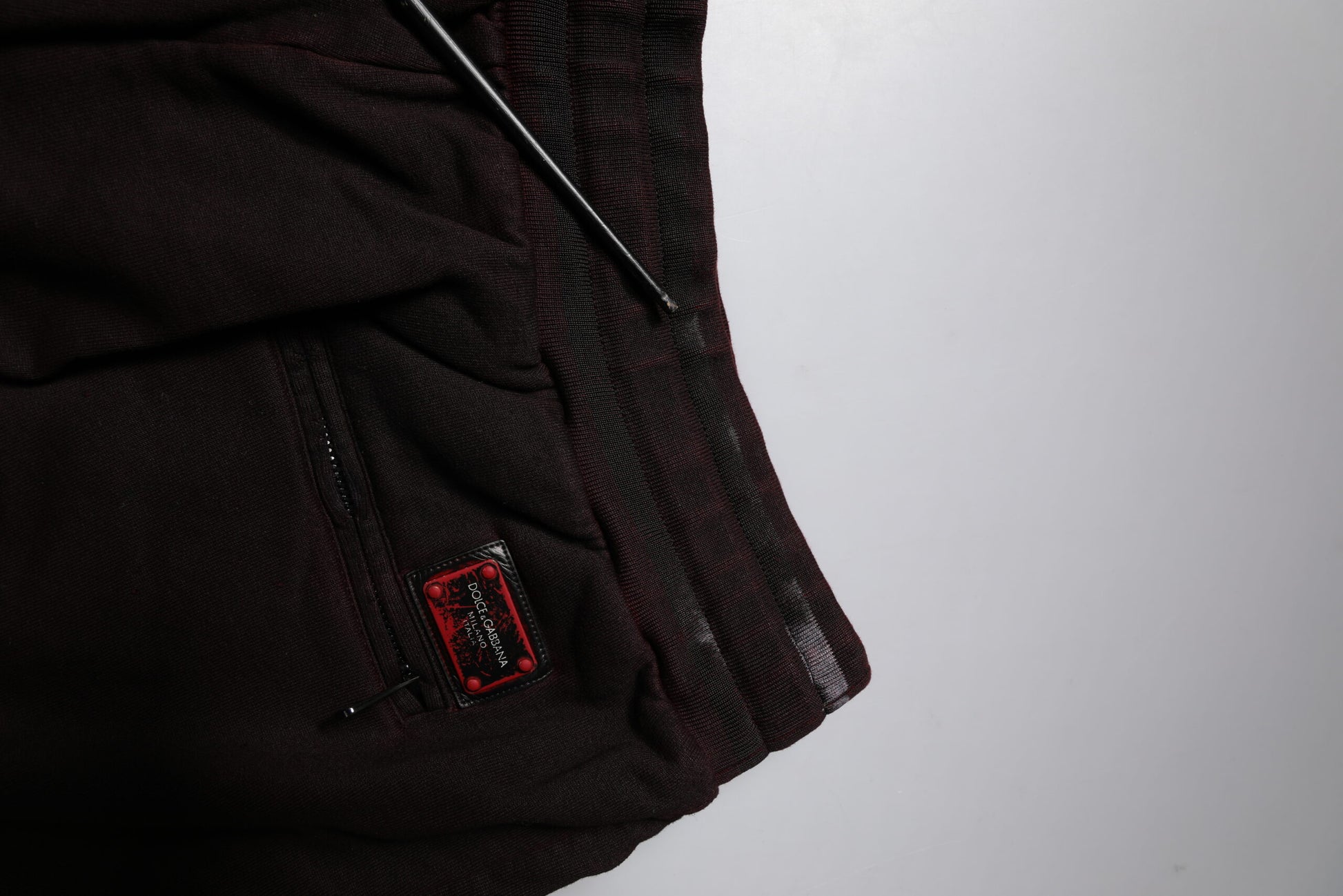 Dolce & Gabbana Maroon Cotton Logo Plaque Men's Bermuda Shorts
