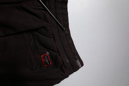 Dolce & Gabbana Maroon Cotton Logo Plaque Men's Bermuda Shorts