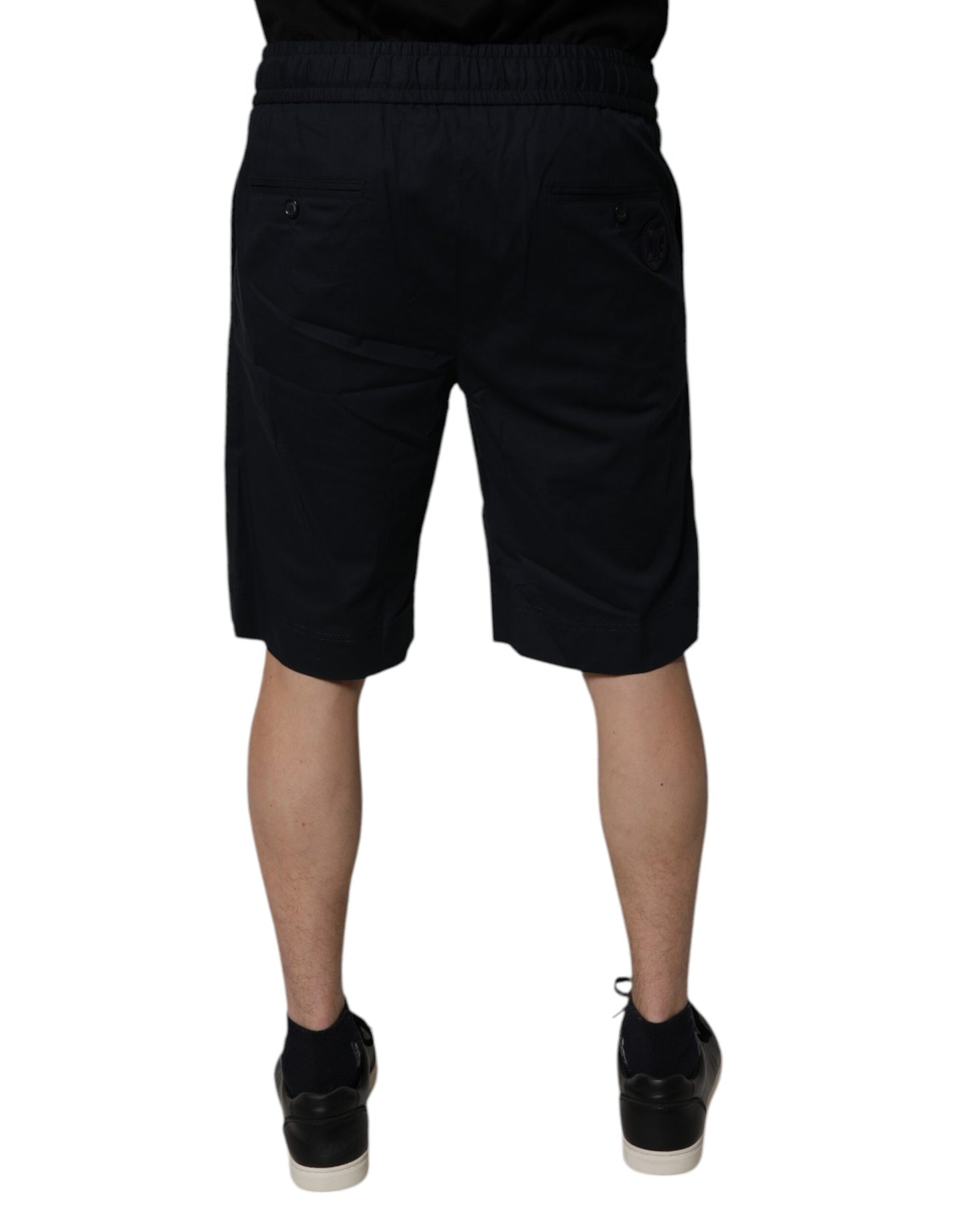 Dolce & Gabbana Black Cotton Sweatshorts for Men