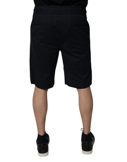 Dolce & Gabbana Black Cotton Sweatshorts for Men