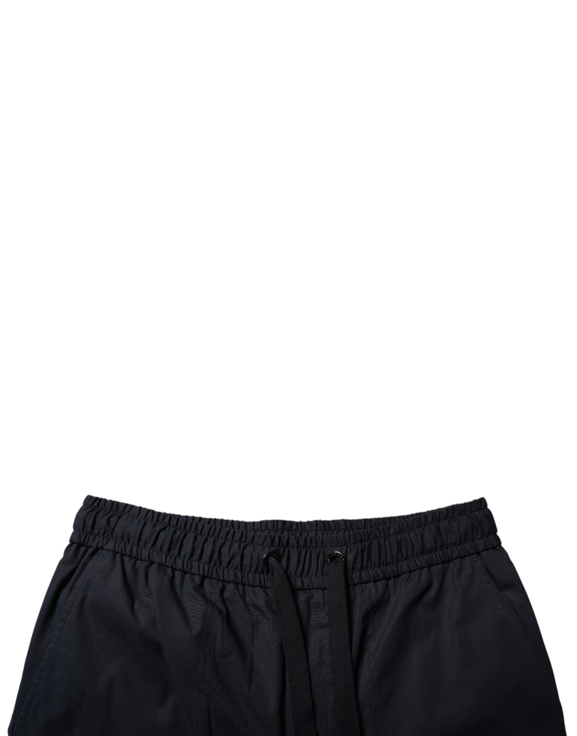 Dolce & Gabbana Black Cotton Sweatshorts for Men