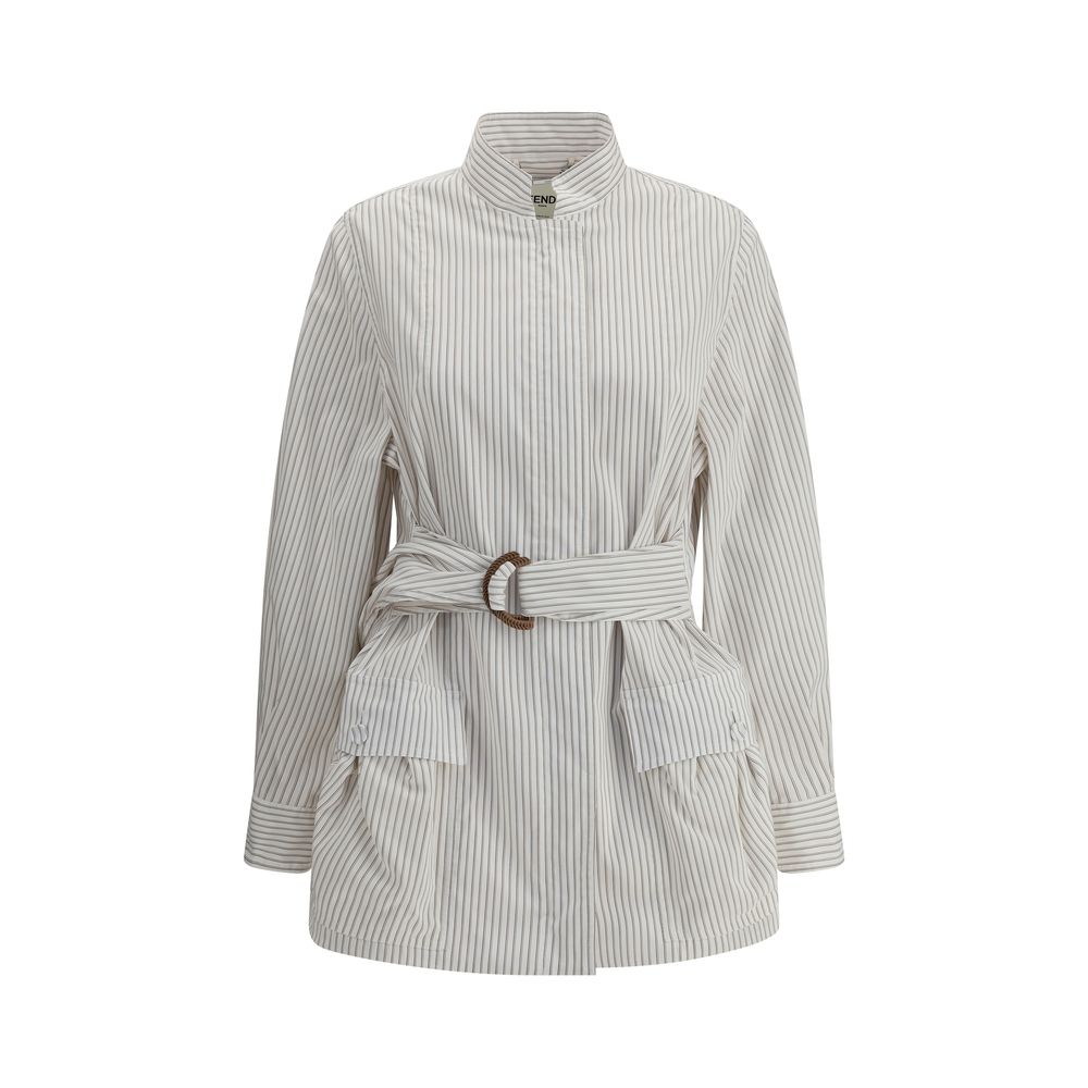 Fendi Striped Shirt Jacket - Contemporary Elegance Redefined