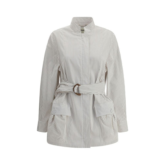 Fendi Striped Shirt Jacket - Contemporary Elegance Redefined