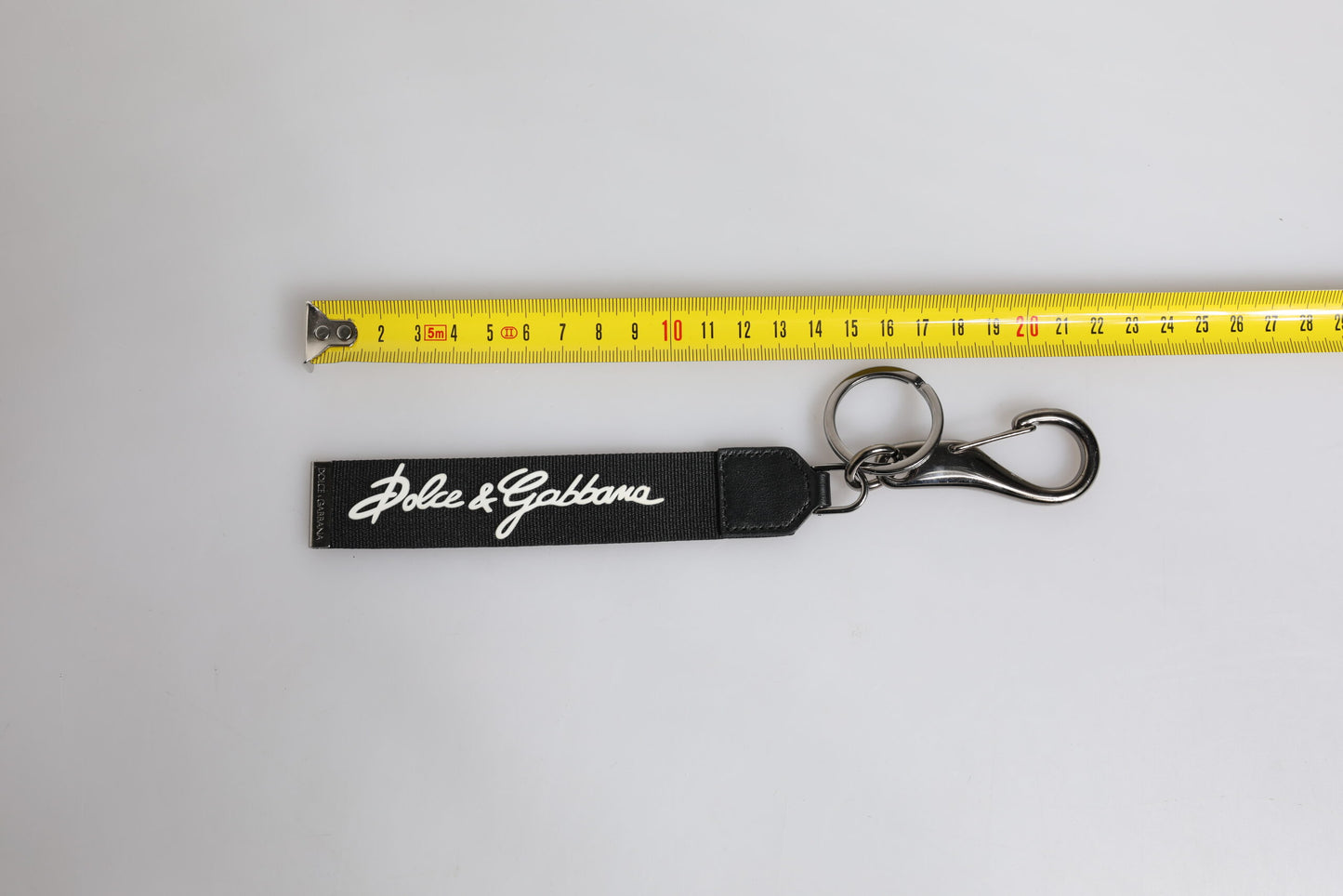 Dolce & Gabbana Black & White DG Logo Silver Men Keychain Keyring