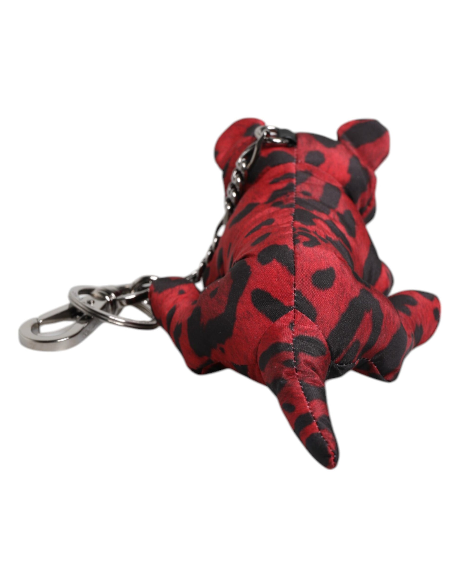 Dolce & Gabbana Red & Black Leopard Keychain Keyring