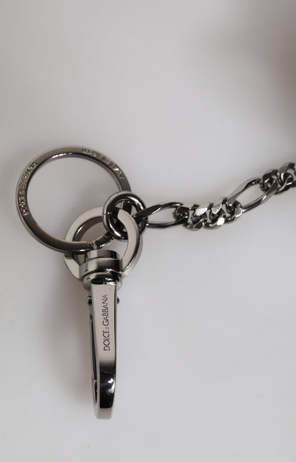 Dolce & Gabbana Red & Black Leopard Keychain Keyring