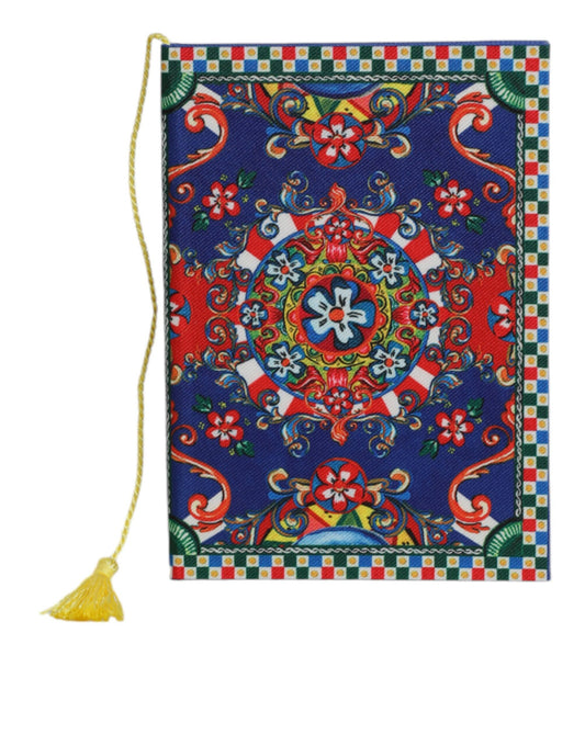 Dolce & Gabbana Multicolor Polyester Carretto Siciliano Print Notebook