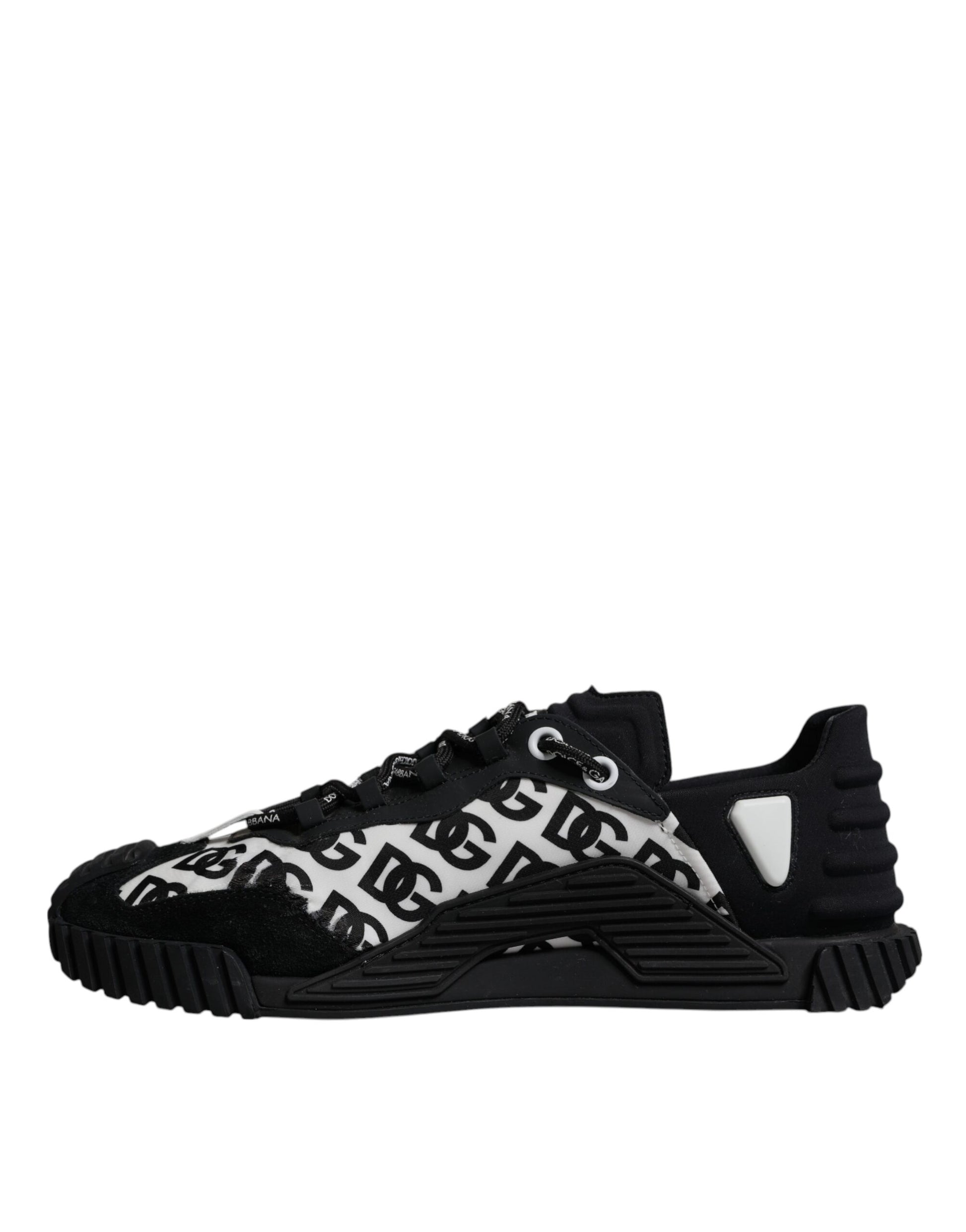 Dolce & Gabbana Black Logo Lace Up Low Top NS1 Sneakers for Men