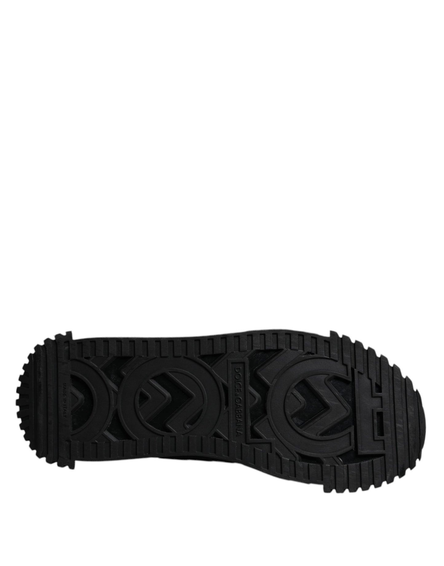 Dolce & Gabbana Black Logo Lace Up Low Top NS1 Sneakers for Men