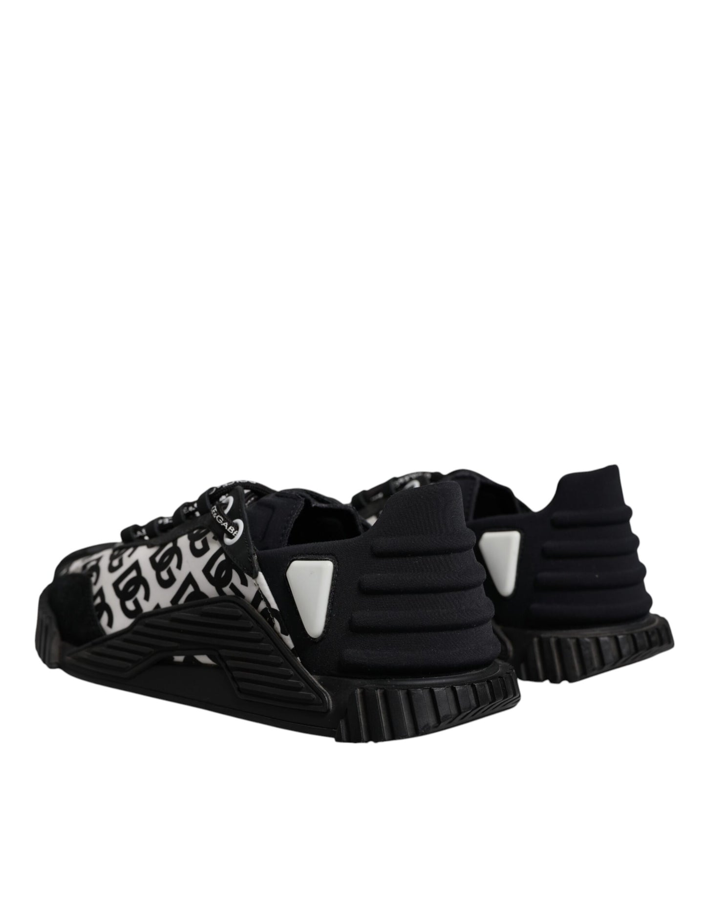 Dolce & Gabbana Black Logo Lace Up Low Top NS1 Sneakers for Men